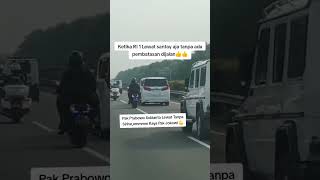 Rombongan RI 1 Presiden Prabowo Lewat Tol Jagorawi prabowo [upl. by Llerol]