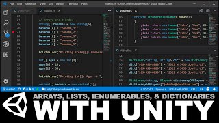 Unity C Fundamentals  Collections Arrays Lists IEnumerables and Dictionaries [upl. by Gabriela374]