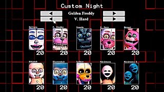 1020 GOLDEN FREDDY  FIVE NIGHTS AT FREDDYS SISTER LOCATION CUSTOM NIGHT Español [upl. by Eggleston]