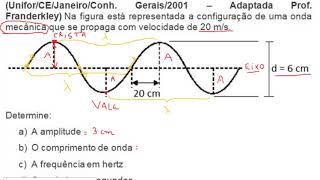 EXERCÍCIOS RESOLVIDOS VELOCIDADE E COMPRIMENTO DE ONDA  PROF FRANDERKLEY [upl. by Rich]