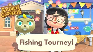 First Fishing Tourney 💜✨  Animal Crossing New Horizons 49 [upl. by Aisatsana]