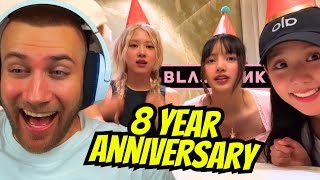 OMG BLACKPINK 8TH ANNIVERSARY LIVE ENGLISH SUBTITLES  REACTION [upl. by Oal]