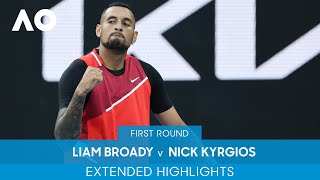 Liam Broady v Nick Kyrgios Extended Highlights 1R  Australian Open 2022 [upl. by Revned]