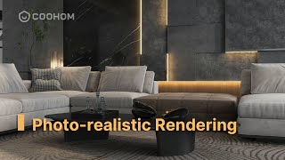 3D Interior Design  Photorealistic Rendering by Coohom [upl. by Ahsied]