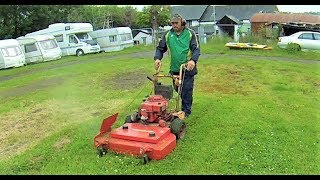 Fixing Ransomes Mower Pull Cord  Test Cuts [upl. by Hagep741]