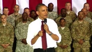 President Obama Speaks to Troops at Bagram Air Base [upl. by Nevins]