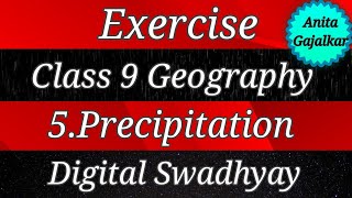 Exercise Class 9 Geography 5 Precipitation । 9th geography 5 । exercise precipitation । std 9 geo 5 [upl. by Oshinski]