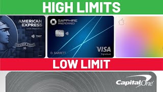 Which Credit Card Companies Have The HIGHEST Credit Limits 2024 [upl. by Ilowell760]