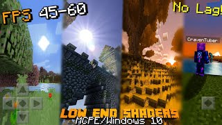 Top 10  Best Minecraft PE Shaders For Low End Devices 2020 MCPE Shaders No Lag MCPEWindows 10 [upl. by Adler]