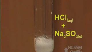 Double Displacement Sodium Sulfite and HCl [upl. by Nidak]