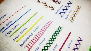 15 Basic Hand Embroidery Stitches Sampler for Absolute Beginners [upl. by Hasin]