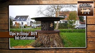 Upcycling  DIY  Holz  Kabeltrommel [upl. by Sackman]