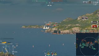 WoWs  Kremlin vs full HP Yamato broadside at 15km [upl. by Odlanyer210]