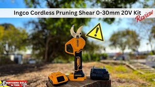 Ingco Cordless Pruning Shear 030mm 20V Kit  Review and Safety Features [upl. by Clite]