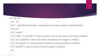 Compiler Design Lex and Yacc Programming Tutorial To Recognize declarative statements in Compiler D [upl. by Mharg745]