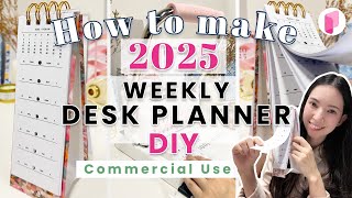 DIY 2025 Weekly Desk Planner  Tutorial [upl. by Aleetha]