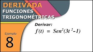 0208Derivada de Funciones Trigonométricas Regla de la Cadena Ej 8  SimpleAlgebra1 [upl. by Garate]