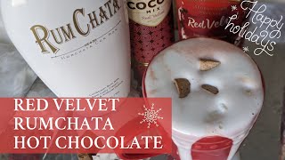 Red Velvet Rumchata Hot Chocolate [upl. by Anaitak]