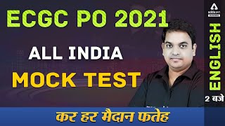 ECGC PO  English  All India Mock Test for Bank PO ECGC [upl. by Perle]