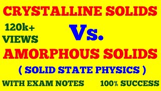 DIFFRENCE BETWEEN CRYSTALLINE SOLIDS AND AMORPHOUS SOLIDS  CRYSTALLINE SOLIDS VS AMORPHOUS SOLIDS [upl. by Hendrick728]