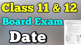 Class 11 and 12 board exam date  board exam ka paper kab hunga 2024 me  2024 board exam date [upl. by Koetke]