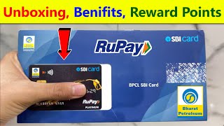 SBI BPCL Rupay Credit Card Unboxing  SBI BPCL Rupay Credit Card Benefits in Hindi  Reward Points [upl. by Annola]