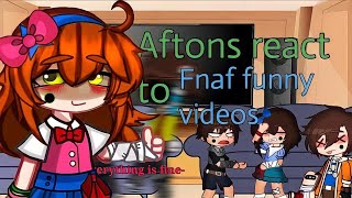 Aftons react to Fnaf funny videos ll Loud Noise ll Blood GCxFNAF ll 600 Subscribers Special late [upl. by Fong81]