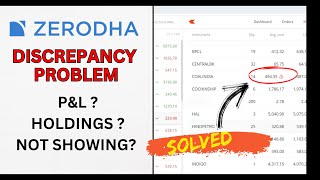 Discrepancy problem in zerodha solved [upl. by Esiled]