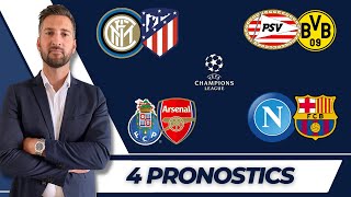 🇪🇺 Pronostic Foot LIGUE DES CHAMPIONS  Mes 4 PRONOSTICS  Ligue des Champions [upl. by Gruver]