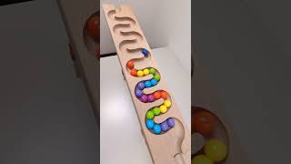 marble Run Race ASMR 109 Wooden Wave Course Colorful Marbles marblerun marblerunrace asmr [upl. by Enisamoht821]