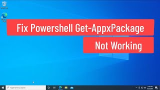 Fix Powershell GetAppxPackage not working [upl. by Annat910]