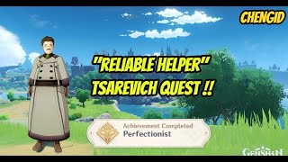 Perfectionist Achievement  Reliable Helper Tsarevich Quest  Genshin Impact [upl. by Ehcrop]