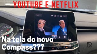 Agora você pode assistir vídeos na tela original do seu Jeep Compass 2022 adiante [upl. by Anihs]