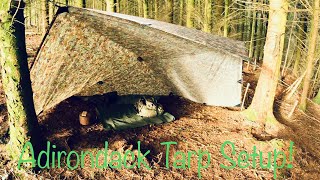 Set Up amp Tour Adirondack Tarp Shelter 3X3 DD Hammocks Multicam 4K [upl. by Sedgewick]