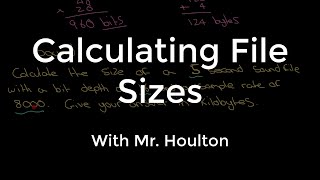 123 Calculating File Sizes  Revise GCSE Computer Science [upl. by Flower]