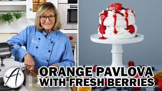 How to Make Orange Pavlova with Fresh Berries  Pavlova Cake Recipe [upl. by Lind238]