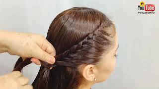 😱COMO PEINARME FÁCIL CON TRENZAS PARA LA ESCUELA ❤️PEINADO PARA NIÑA  TRENZAS NMBA [upl. by Aihseyk]