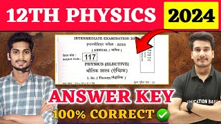 Physics Class 12 Question paper 2024 Solution  12th Physics Answer Key 2024  Science Samrajya [upl. by Normi912]