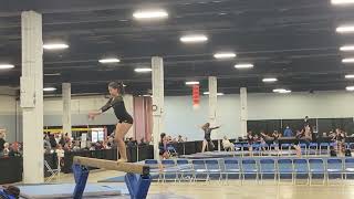 Selahs beam routine Gymnast Strong Invitational 2022 Xcel Gold [upl. by Ahsemal333]