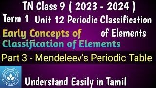 Mendeleevs Periodic Table Class 9 Science Term 1 Unit 12 Periodic Classification of Elements [upl. by Bicknell]