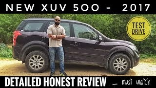 MAHINDRA NEW XUV 500 DETAILED REVIEW IN HINDI TEST DRIVEHONEST OPINION [upl. by Ahsikin]