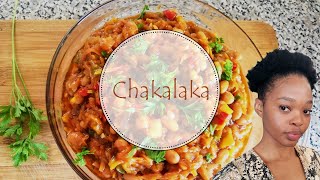 HOW TO COOK SPICY CHAKALAKA  SOUTH AFRICAN FOOD [upl. by Noiemad109]