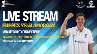 Sussex vs Glamorgan Live🔴  Vitality County Championship  Day One [upl. by Ainoyek918]