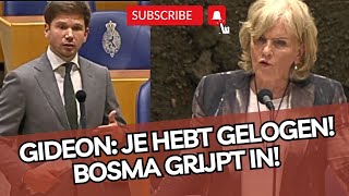 Gideon CONFRONTEERT D66minister met LEUGENS over WHOVERDRAG maar dat mag niet van Bosma [upl. by Affrica855]