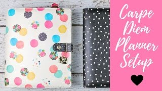 New Floral Dot Carpe Diem Planner Setup  Giveaway  Simple Stories  A5 Binder Basic Set Up [upl. by Aran]