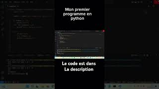 mon premier programme python python shortviral [upl. by Pani74]