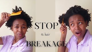 How to Detangle 4c Natural Hair  Length Retention [upl. by Ecnahs578]