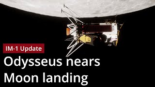 IM1 Odysseus lander closes in on Moon landing [upl. by Launam]