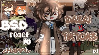 BSD react to DAZAI tiktoks HAPPY😍💞 P1 READ THE DESC new reaccion [upl. by Aulea]