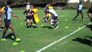 Rugby IQ  V Tackle Drill [upl. by Denys809]